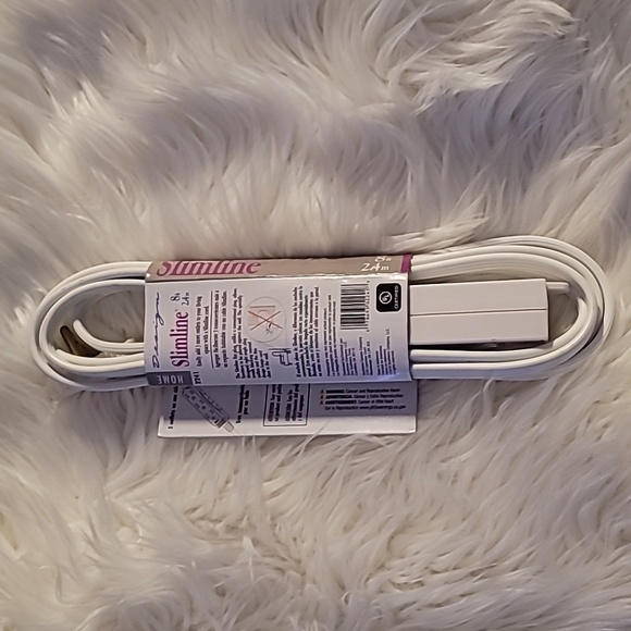 Woods Slimline White 8Ft Extention Cord - Picture 2 of 2